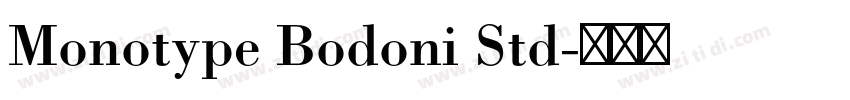 Monotype Bodoni Std字体转换